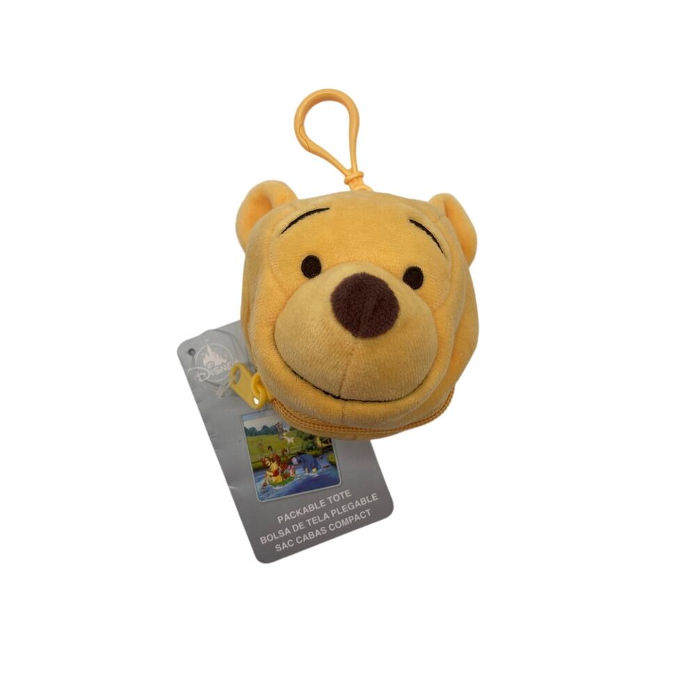 Disney Parks Winnie The Pooh Plush Bag Charm Packable Tote NWT